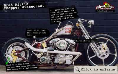 Brad Pitts chopper dissected